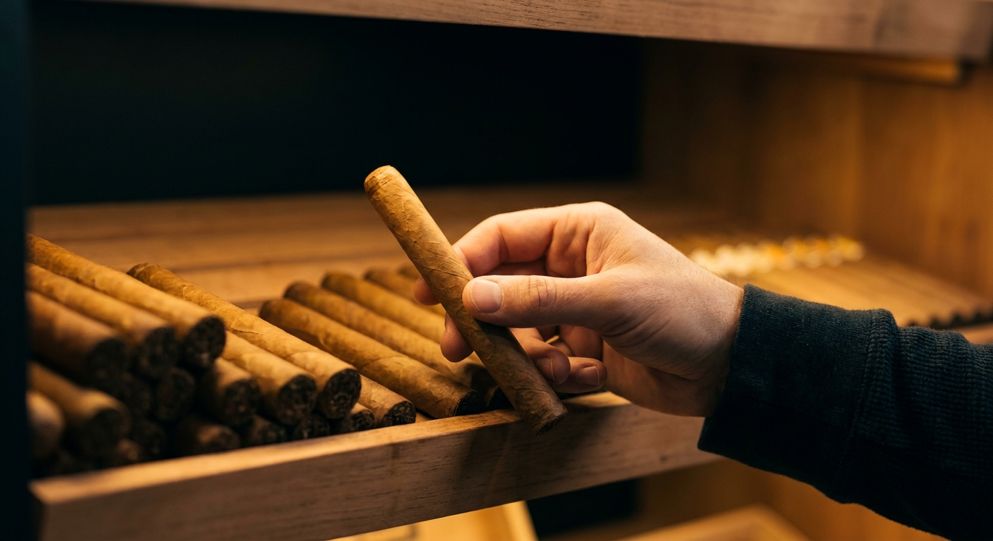Your first cigar, picked from the wall guide from Tobacco Shack