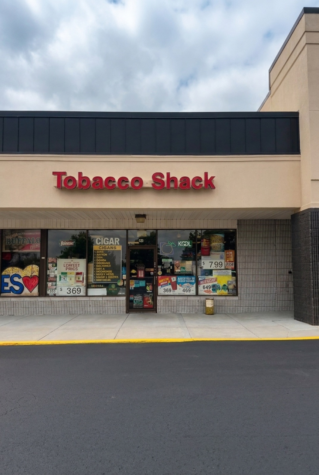 The Tobacco Shack storefront in Buford, Georgia
